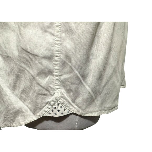 Ted Baker White Button Front 100% Cotton Nautical Theme Short Sleeve Shirt Sz 4 - Picture 5 of 11